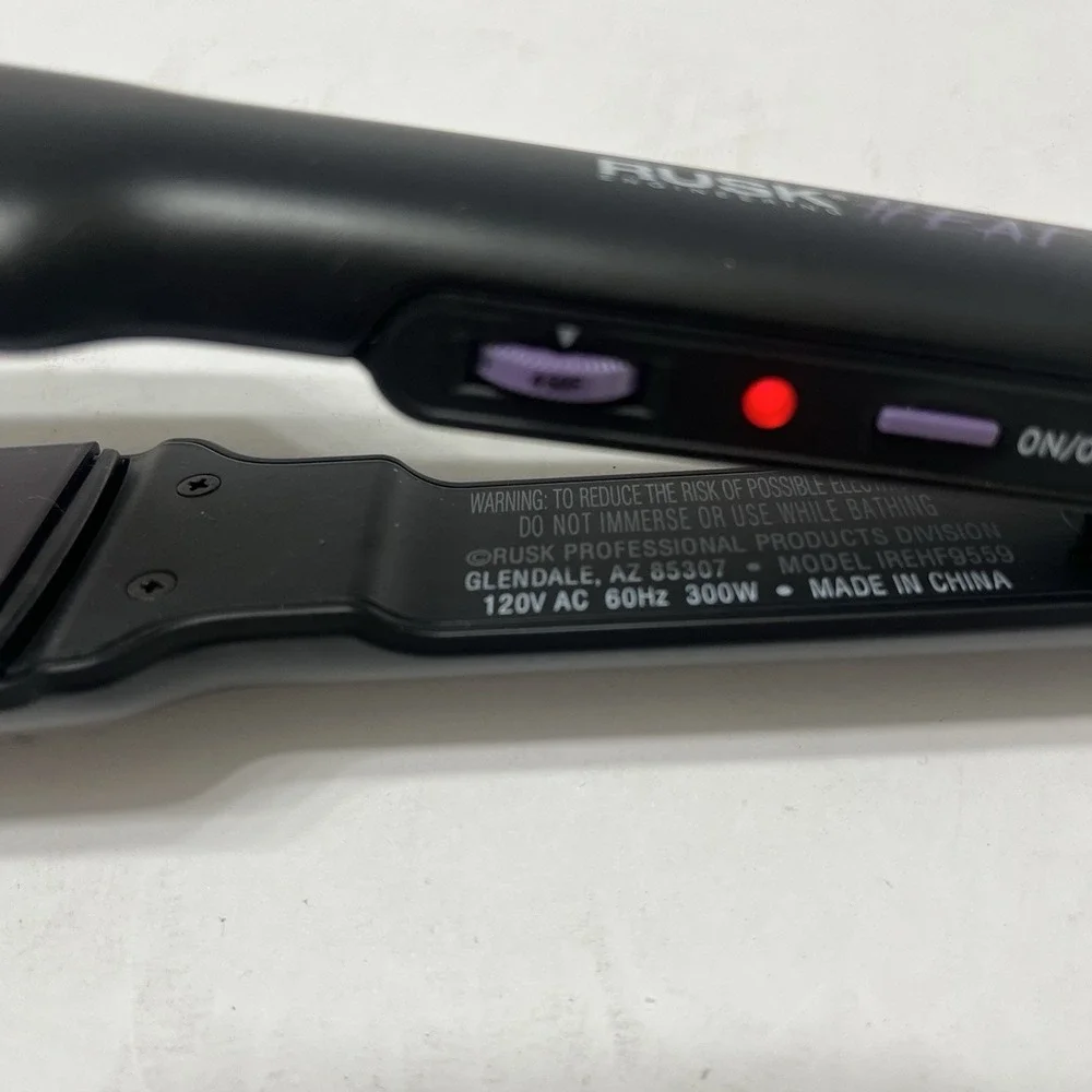 Rusk Engineering Heat Freak Ceramic Tourmaline Flat Iron Hair Straightener Black